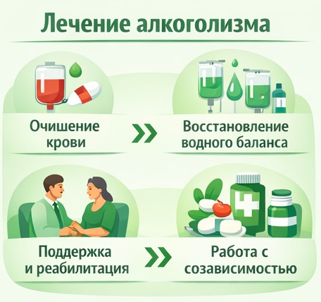 лечение алкоголизма в Хвалынске этапы